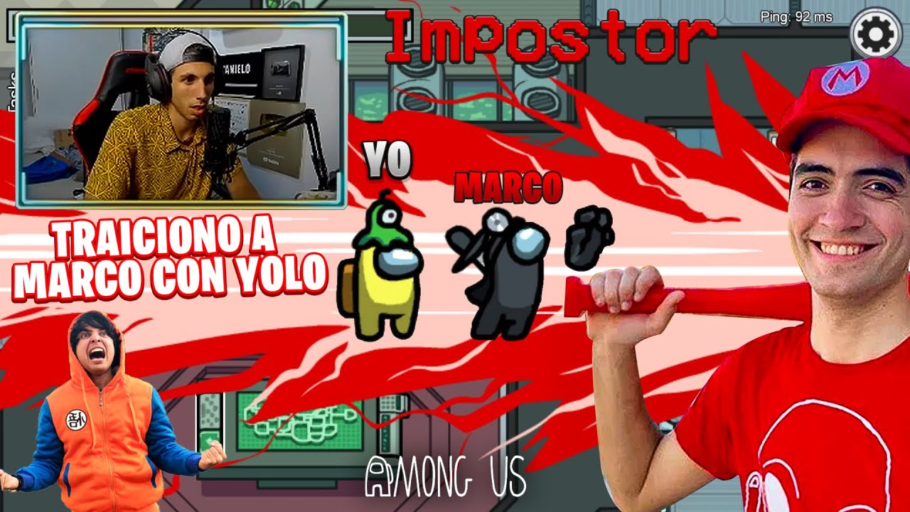 AMONG US con YOLO AVENTURAS (TRAICIONÉ a MARCO 😭)