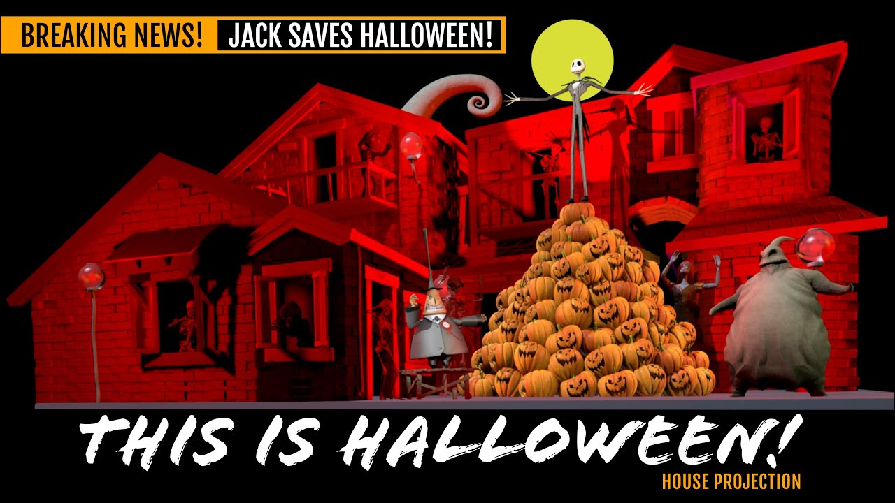 Halloween House Projection Mapping 2023 - This Is Halloween