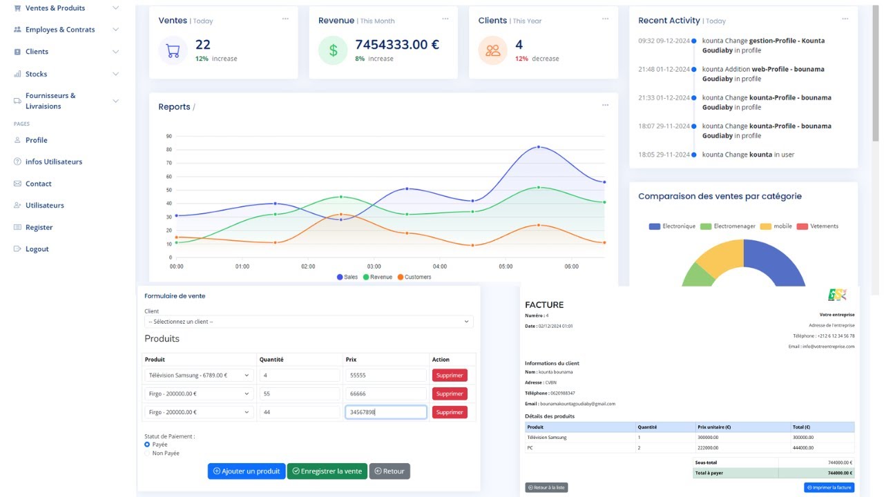 Gestion Intelligente des stocks et Commandes  simplifiez la Facturation  Suivi des Bons de Livraison