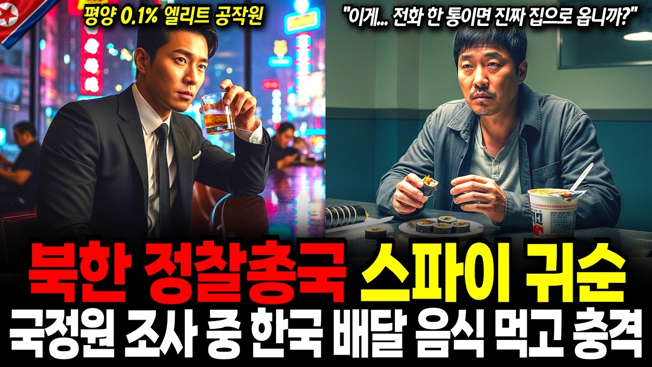 북한 정찰총국 스파이의 귀순, 국정원 조사 중 한국 배달 음식 먹고 충격받은 이유 | 탈북감동사연 | 북