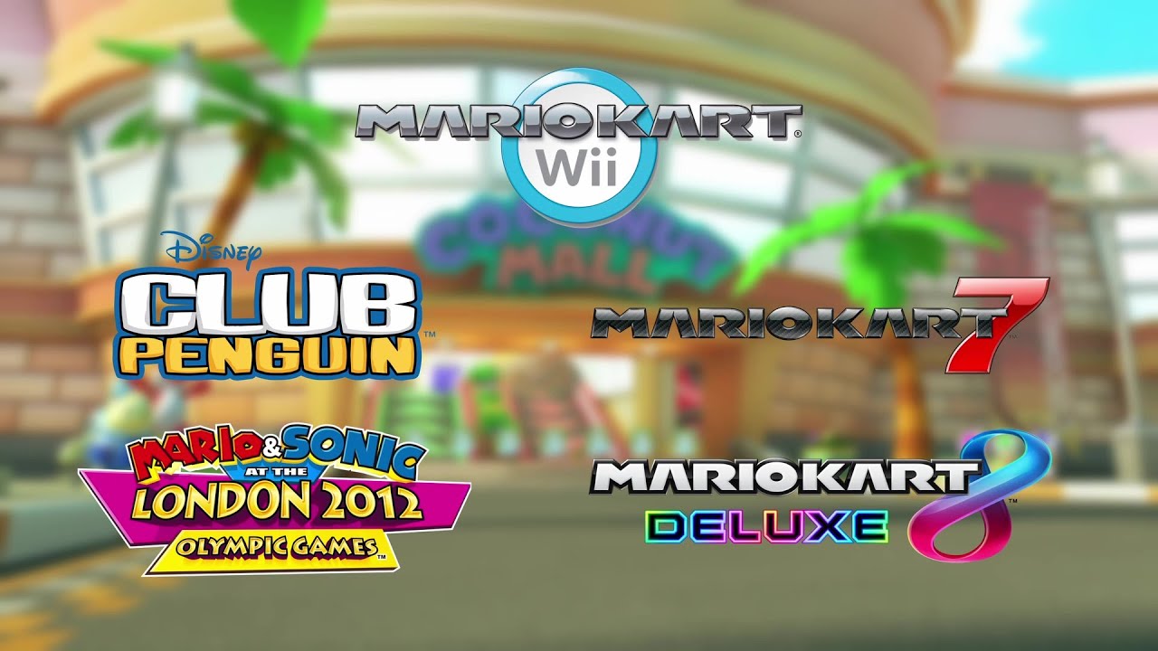 Mario Kart Wii: Coconut Mall ULTIMATE MASHUP (Wii+3DS+MK8D+M&S+Club Penguin)