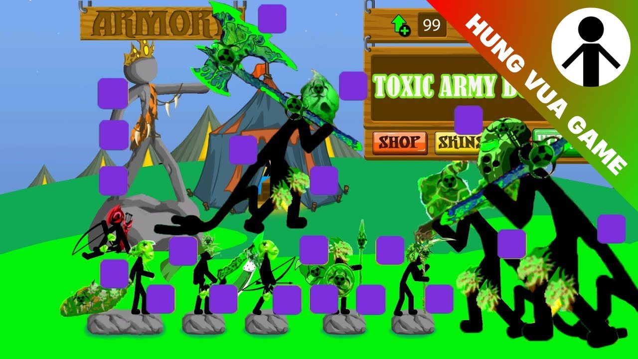 MAX UPGRADE TOXIC ARMY BOSS | STICK WAR LEGACY - Hung Vua Game