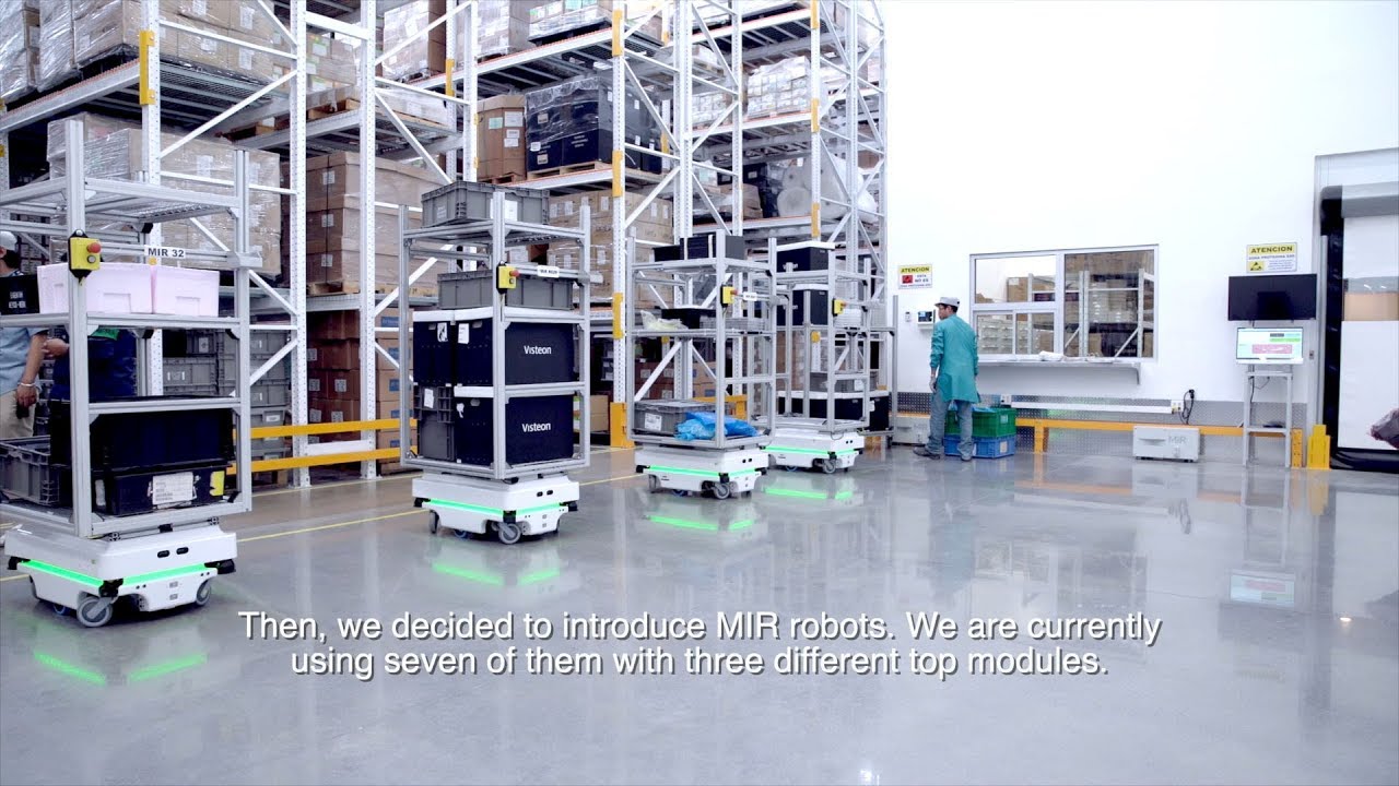 Fleet of 7 MiR robots link production to warehouse 24/7 at Visteon in Mexico
