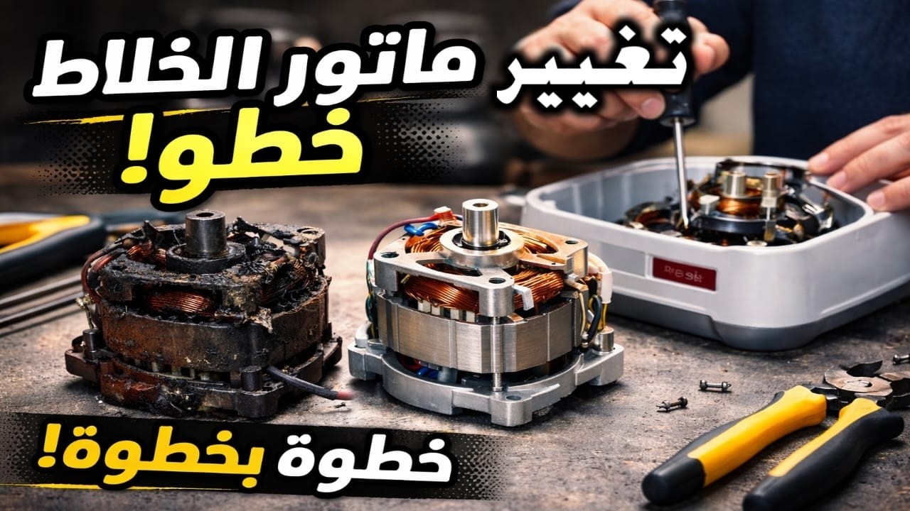 تغيير ماتور خلاط فريش المحروق بنفسك في 10 دقائق | وفر فلوسك 💰🔥