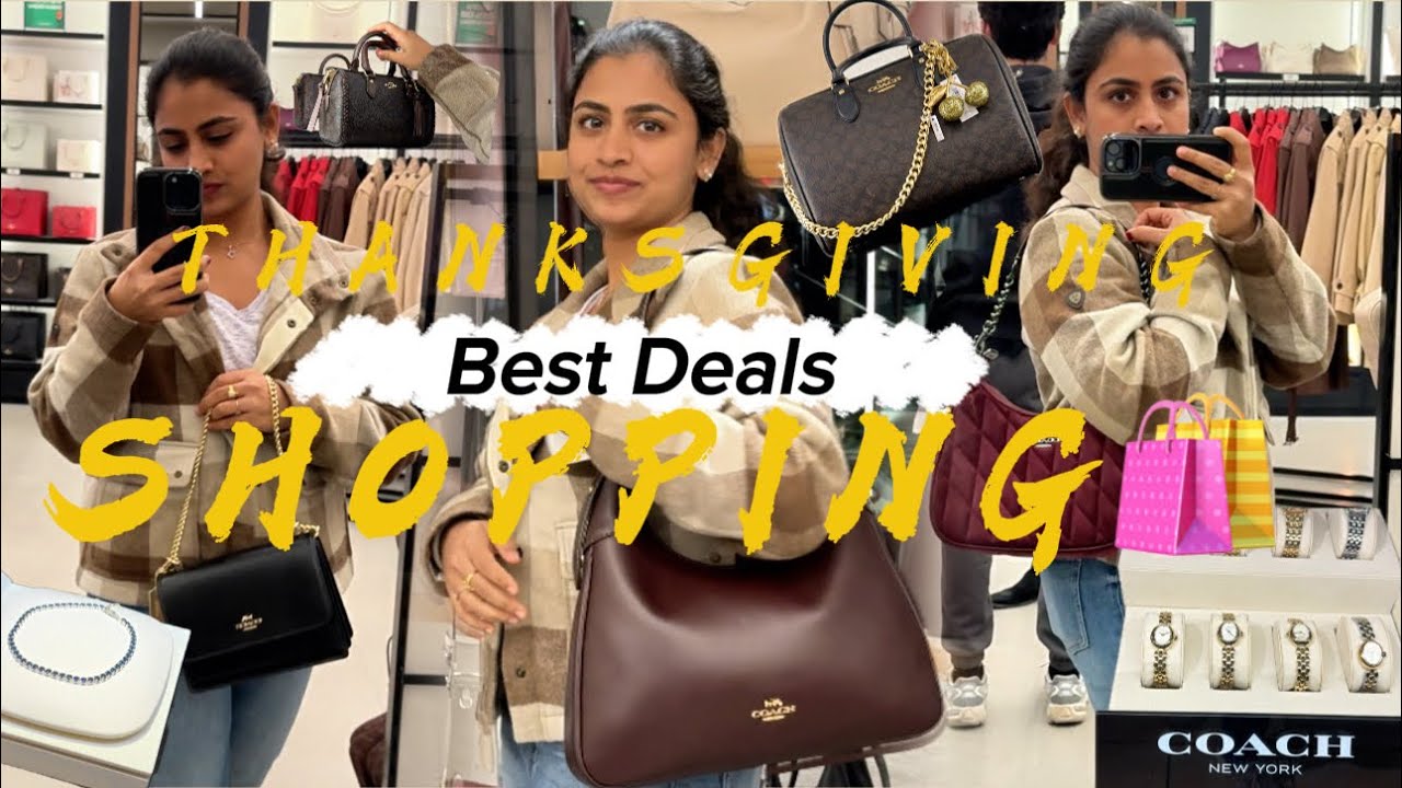 Thanksgiving & Black Friday Shopping చేద్దాం🛍️ |త్వరగా వెళ్ళండి for great Offers😱| Coach/ MK/ Fossil