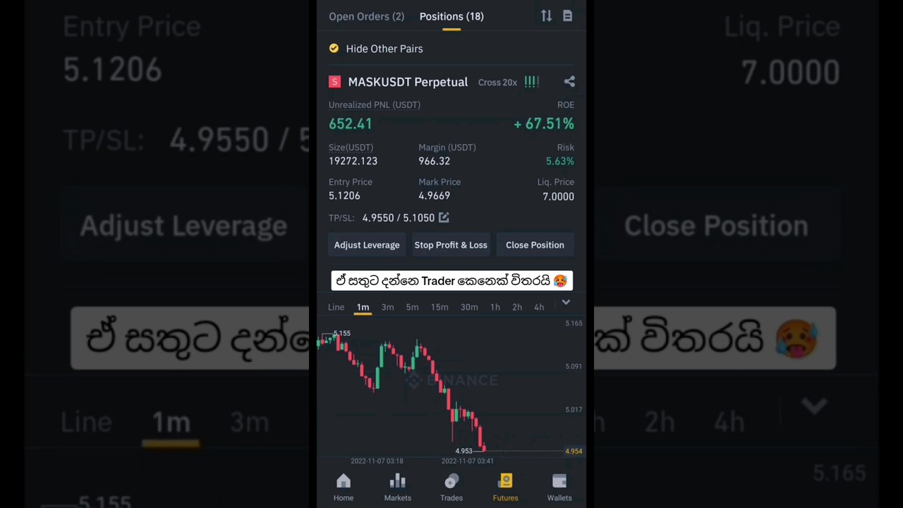 Binance Trading Sinhala | How to earn money online | Crypto forex | Bitcoin | #shorts #motivation