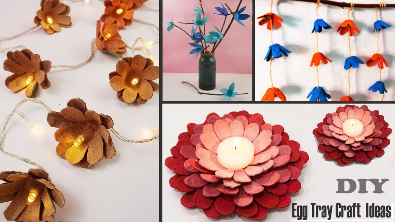 4 Smart Ways to Reuse Egg Trays - Egg Carton Craft Ideas - DIY Room Decor