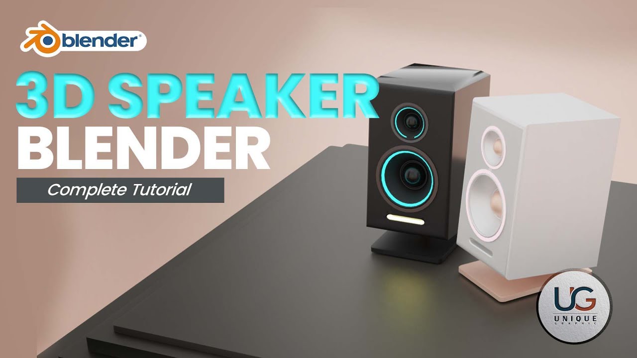 3D Speaker Modeling Full Tutorial | blender 2.9 | Unique Graphic
