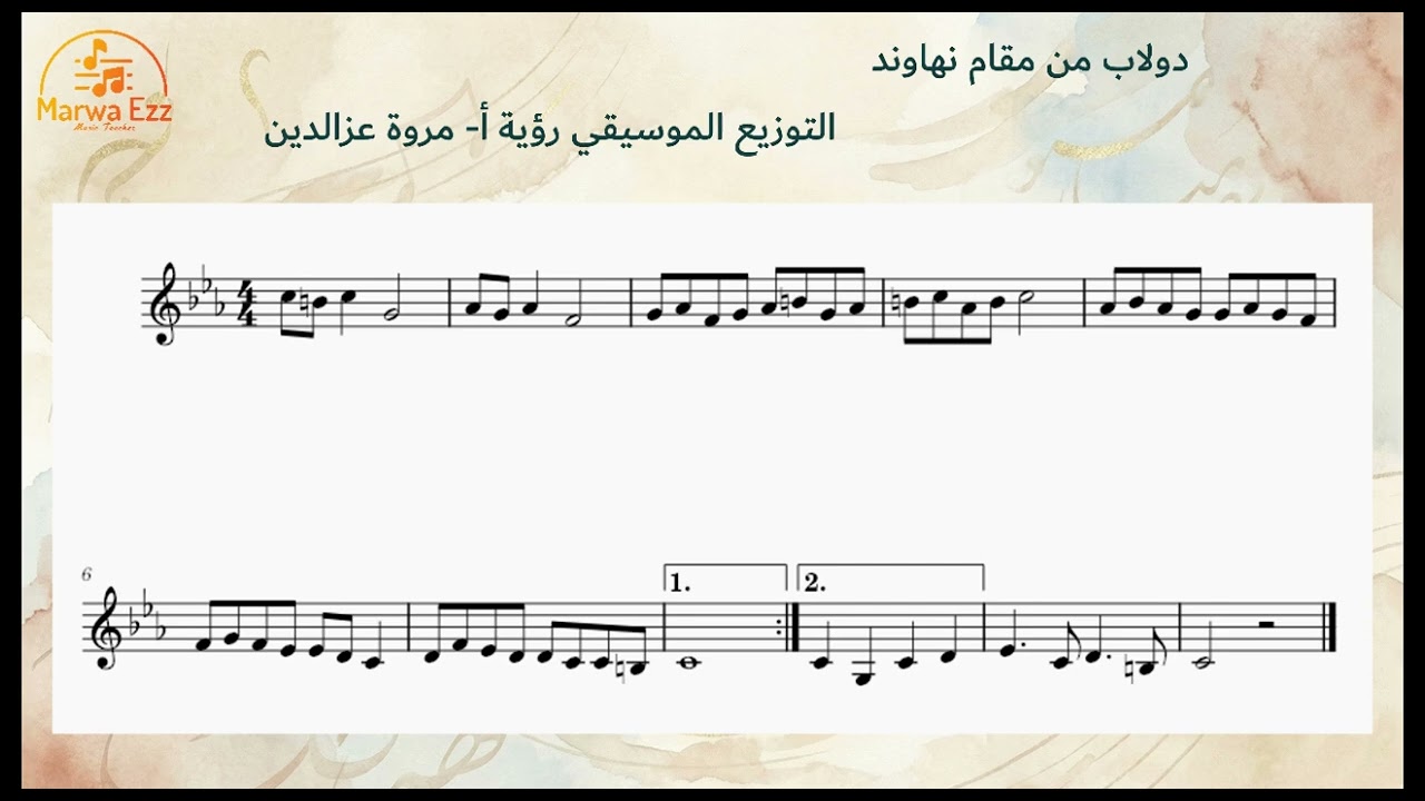 مقام النهاوند - الصف الثاني عشر