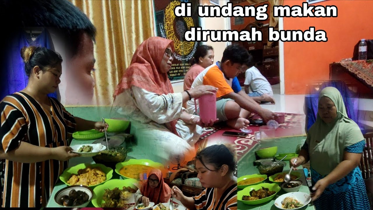 Makan bareng dirumah bunda tidak lupa menu sayur lompong nya