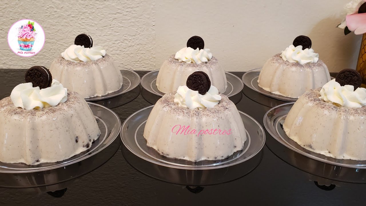 GELATINAS DE GALLETAS OREO INDIVIDUALES | para negocio o mesa de postres
