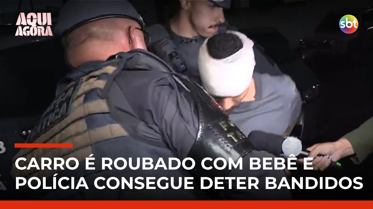 Criminosos roubam carro com bebê dentro; suspeito é preso após resgate | #AquiAgora