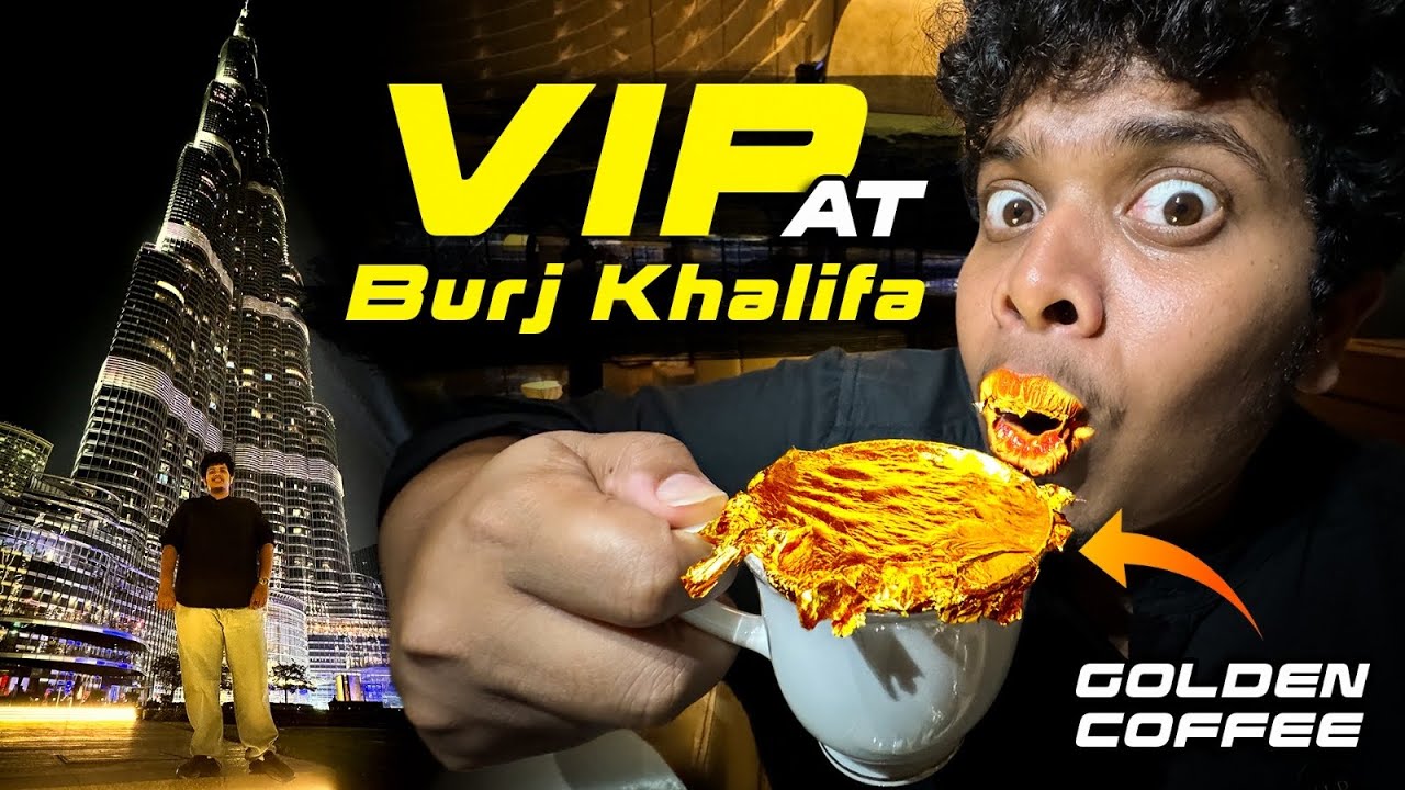 Golden Coffee in Burj Khalifa VIP Lounge 🔥- Irfan's View