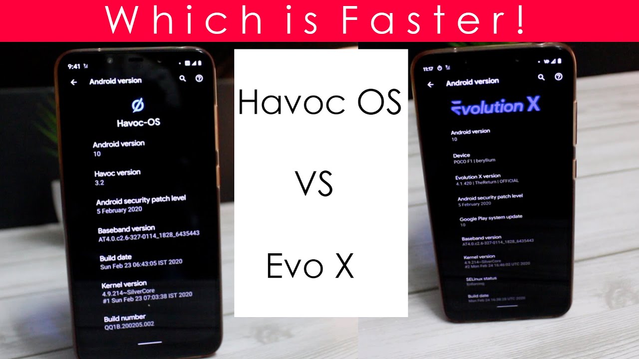 Havoc OS 3.2 VS Evolution X 4.1  - The Ultimate Speed Test | Android 10 | Which One is Faster ?