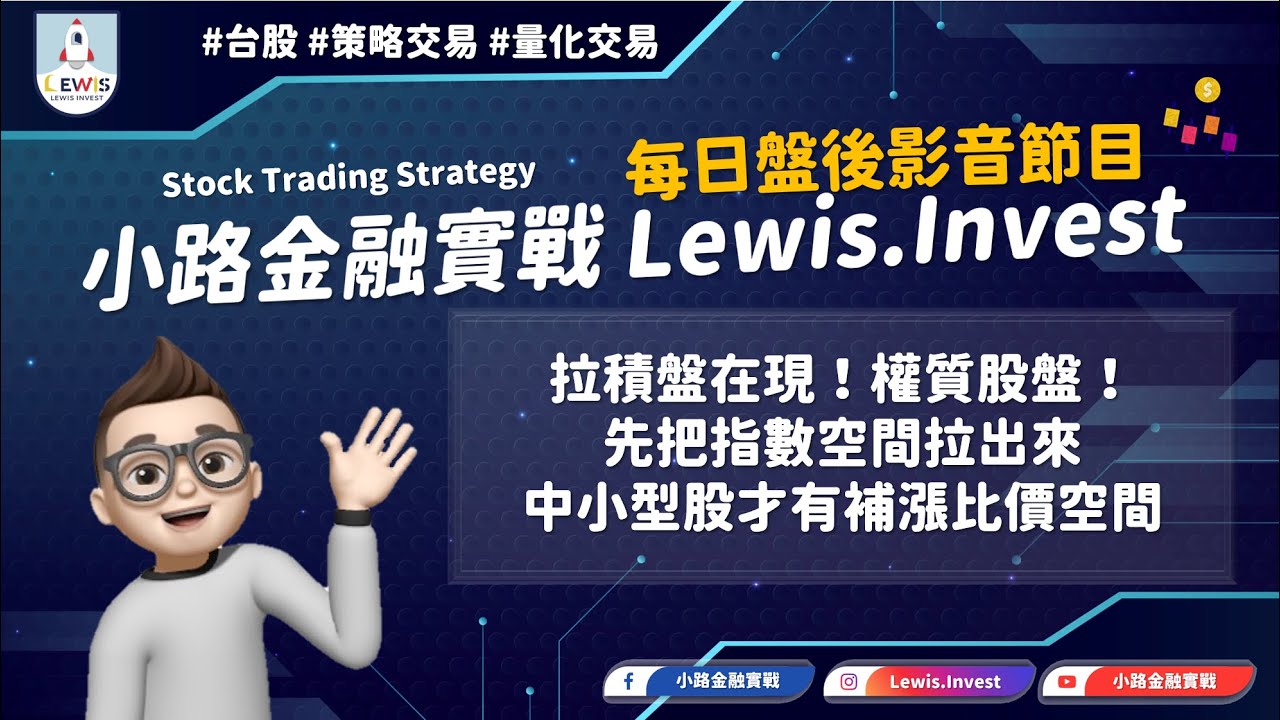 小路台股Show |  #小路金融實戰 拉積盤在現！權質股盤！先把指數空間拉出來 中小型股才有補漲比價空間