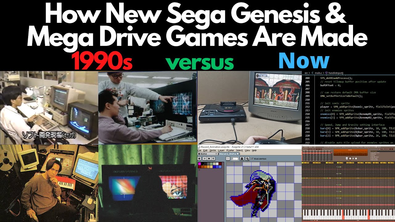 How New Sega Genesis & Mega Drive Games Are Made (1980/90s versus Now)
