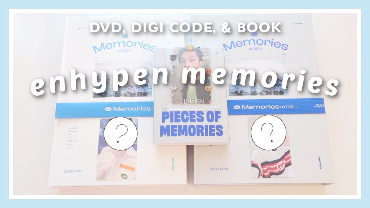 ENHYPEN MEMORIES: STEP 1 DVD, DIGI CODE, & PIECES OF MEMORIES UNBOXING AND FLIP THROUGH