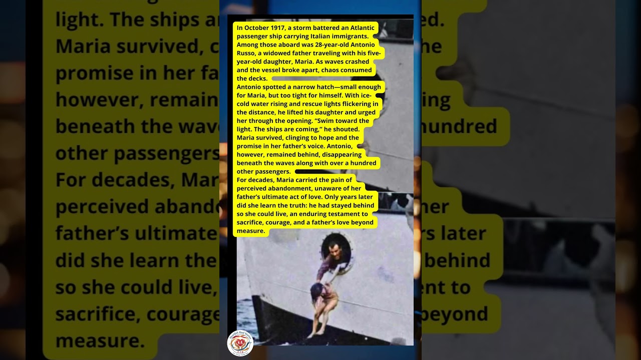 FATHER SACRIFICES HIS LIFE IN STORM TO SAVE DAUGHTER ON SINKING SHIP