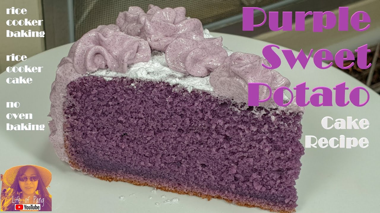 EASY RICE COOKER CAKE RECIPES: Purple Sweet Potato Cake Recipe | Rice Cooker Baking | No Oven Baking