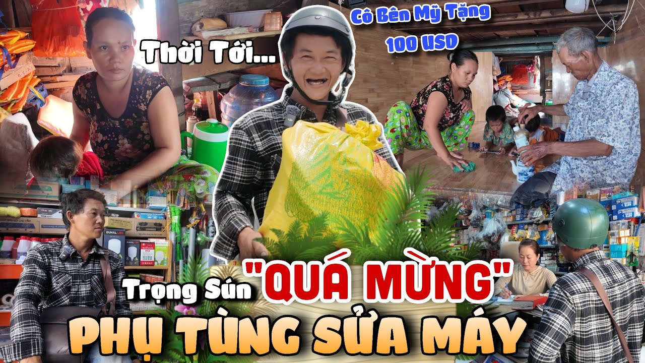 Trọng Sún Cười Tít Mắt Được Cô Bên Mỹ Tặng 100 Đô Đi Mua Phụ Tùng Sửa Máy - Chuẩn Bị Lên Đường ?