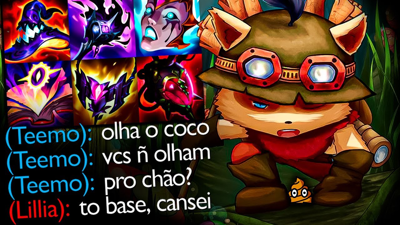 TEEMO DIARREIA CAGANDO NO MAPA TODO DO LOL KKKKKKKKK