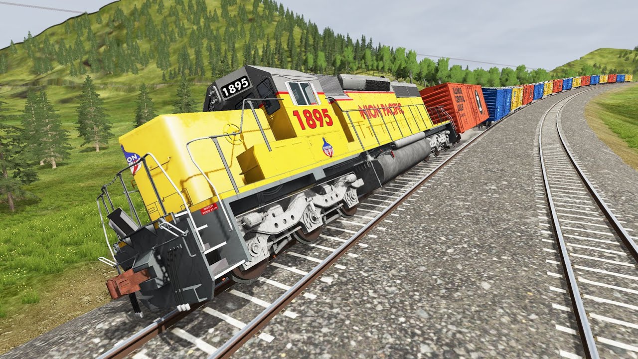Realistic Train Crashes #6 - Beamng.Drive