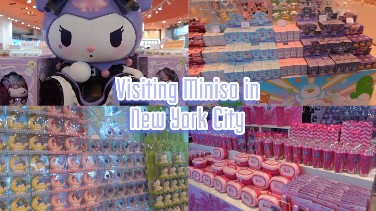 [VLOG] Visiting Miniso in New York City Sanrio & Barbie Collections Kuromi Cinnamoroll Hello Kitty