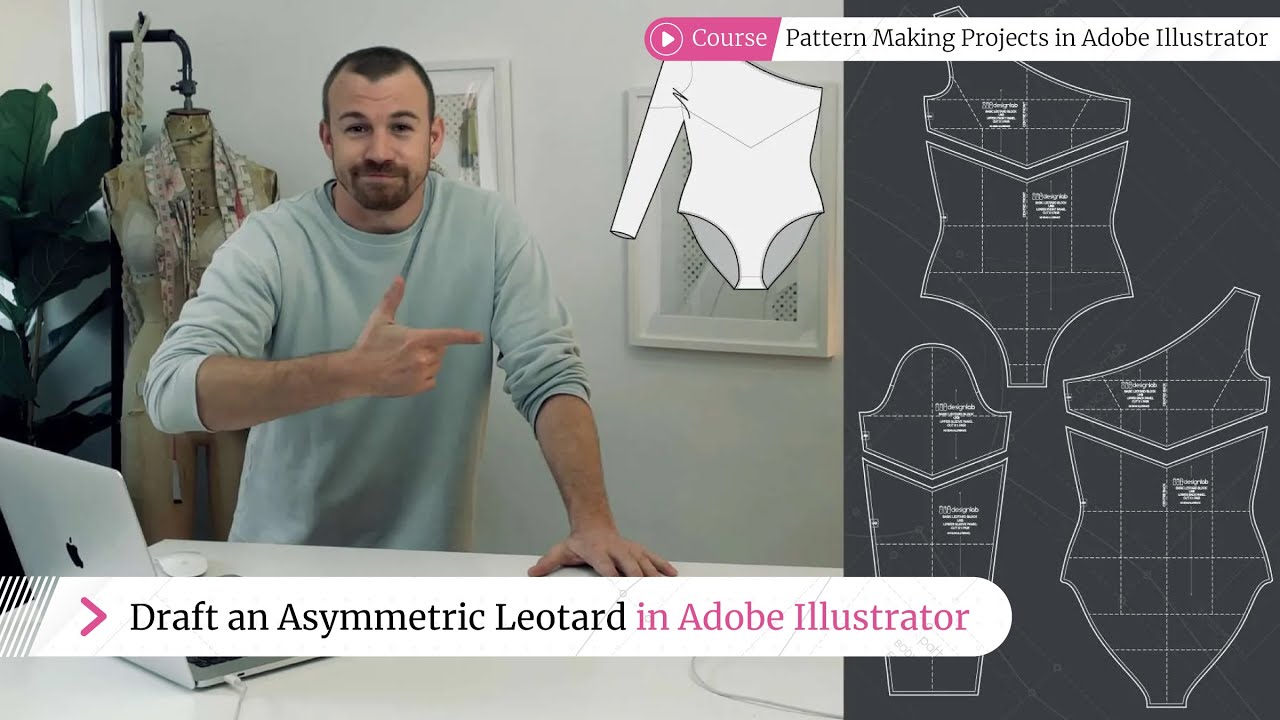 Создайте выкройку асимметричного купальника в Adobe Illustrator — простое создание выкройки!