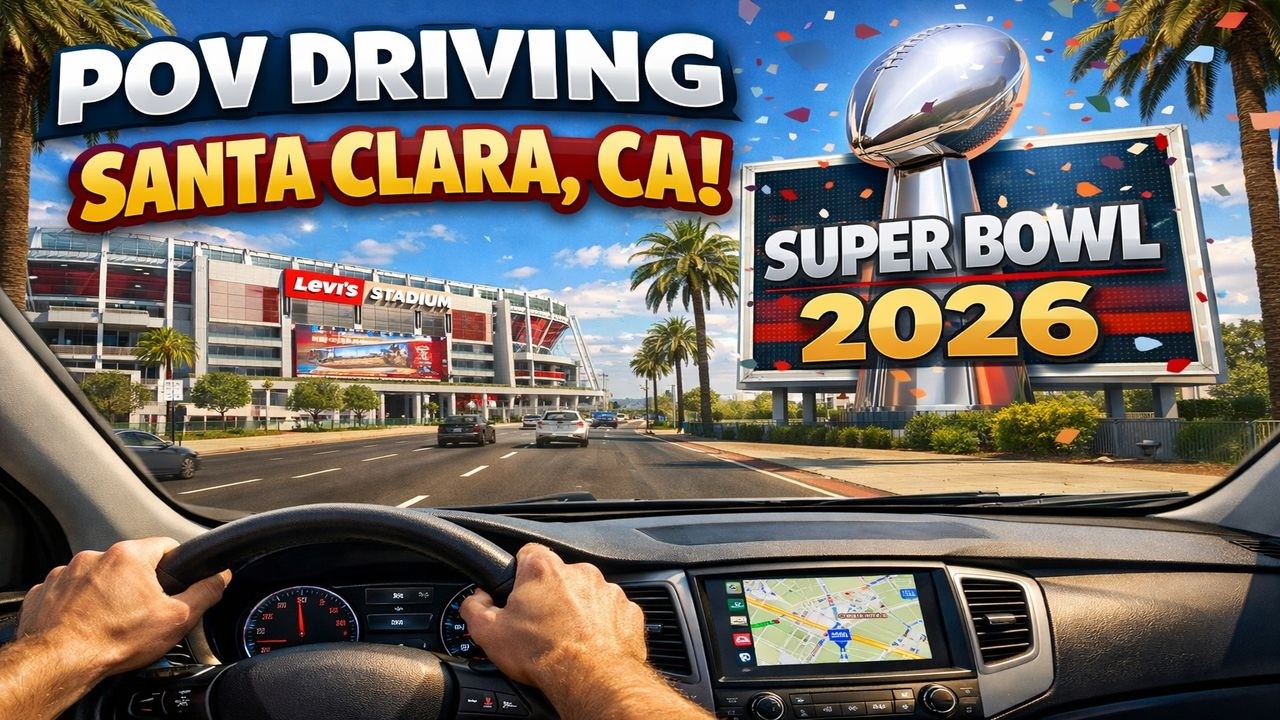 POV Driving Santa Clara, CA 🇺🇸 | Home of Super Bowl 2026