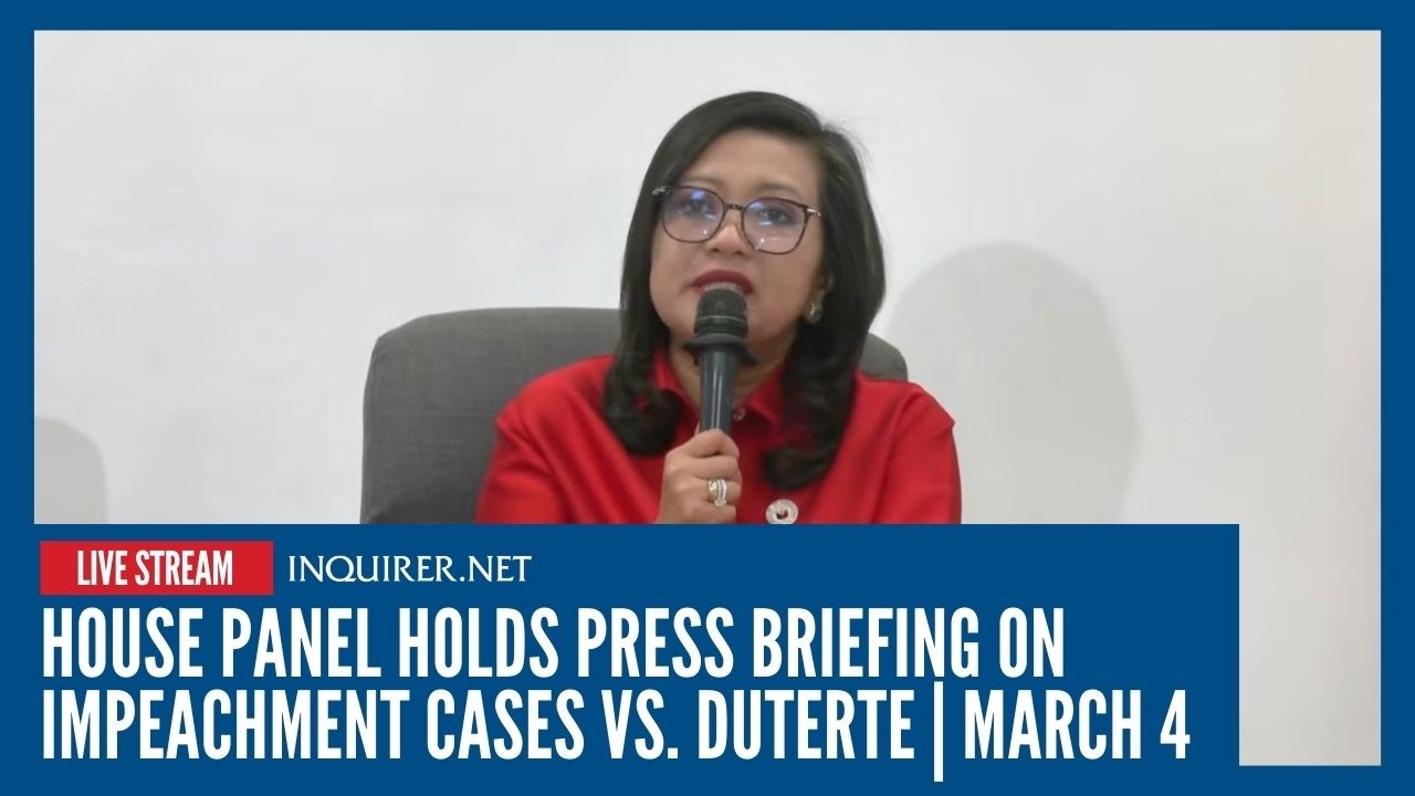 LIVE: House justice panel holds press briefing on impeachment cases vs. VP Sara Duterte | March 4