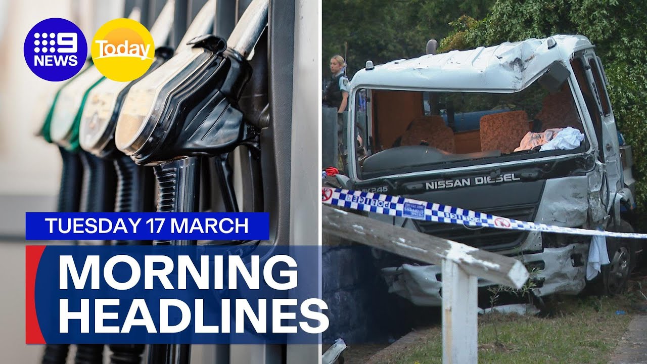 20 per cent of emergency fuel stockpile released; Truck hits multiple vehicles | 9 News Australia