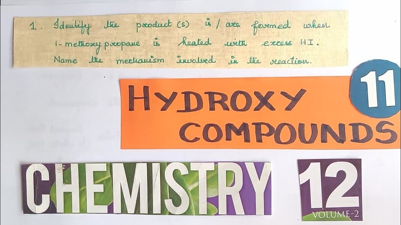 Bk-Ex/Q-1/Hydroxy Compounds and Ethers//TN 12 th STD/ Explanation in TAMIL/Unit 11/Vol2