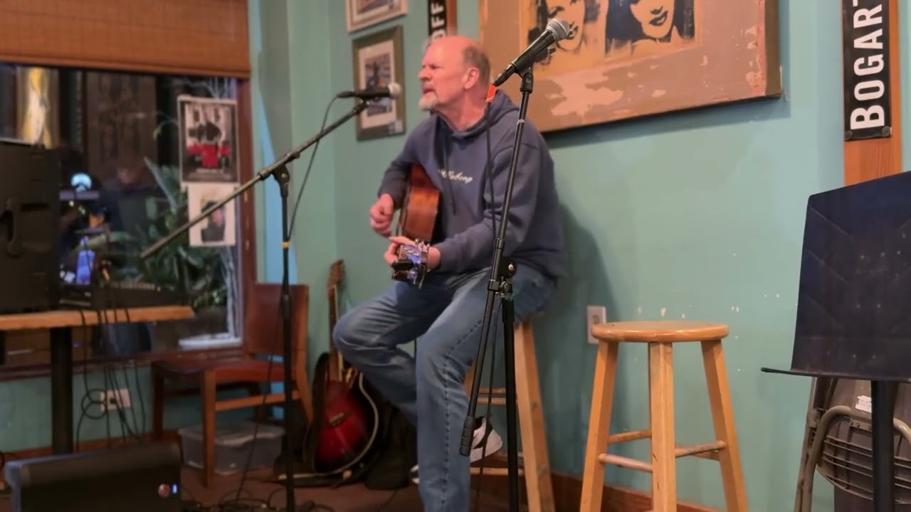Wayne at Bogart's Coffee House open mic, Seal Beach CA
