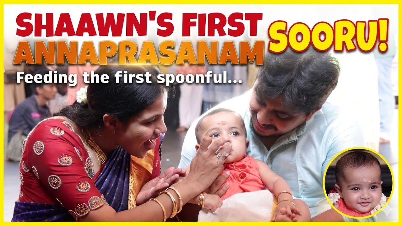 First Annaprasanam Sooru For Shaawn | Mudhal Sooru | Semi solid food | baby next milestone | family 