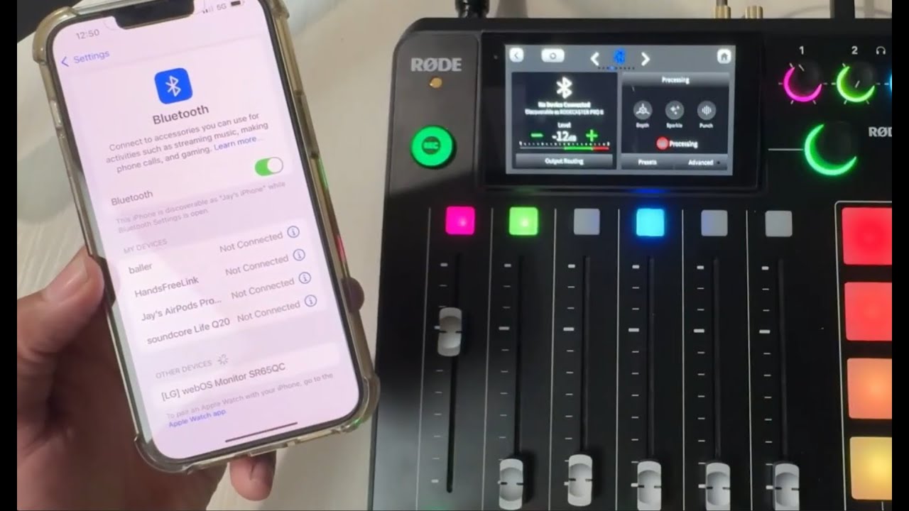 Настройка Bluetooth для телефонных звонков в RØDECaster Pro 2 (пошаговая инструкция)