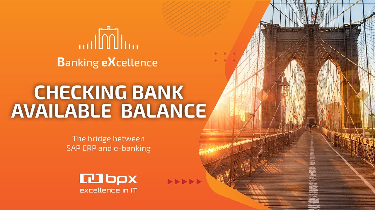 Banking eXcellence - Checking bank available balance