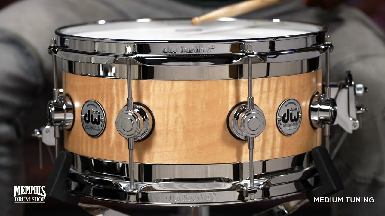 DW 13x7 Collector's Series Curly Maple Edge Snare Drum - Natural Satin Oil (DRSO0713SEC)