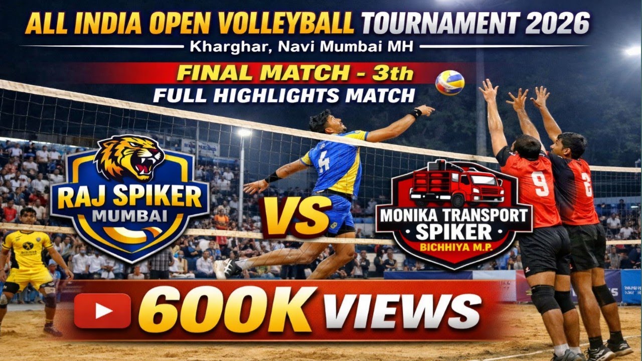 😭🔥💥 Best of 3 का last Set || Raj Spiker Mumbai 🆚 Monika Transport (Spiker Bichhiya) || Kharghar 