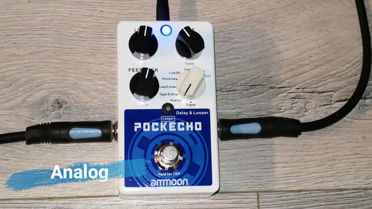 Ammoon PockEcho Delay & Looper Pedal (no talking demo)