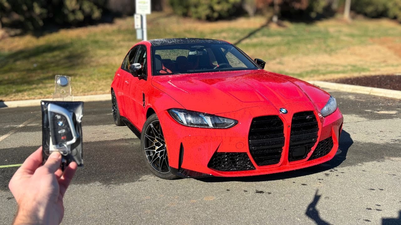 BMW M3 Competition xDrive 2026: Запуск двигателя, выхлоп, тест-драйв, обзор, вид от первого лица ...