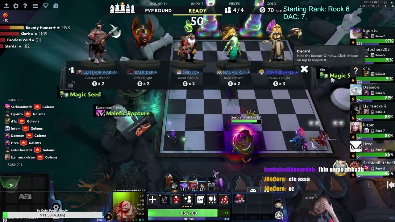 6 Assasins 4 Elementals! Dota Auto Chess! Season 23!