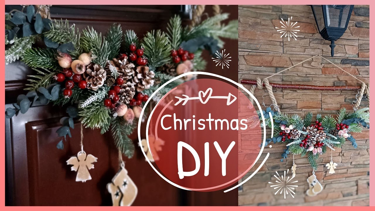 Украшение на дверь без особых усилий и затрат Альтернатива веночкам DIY | DIY Christmas Decorations