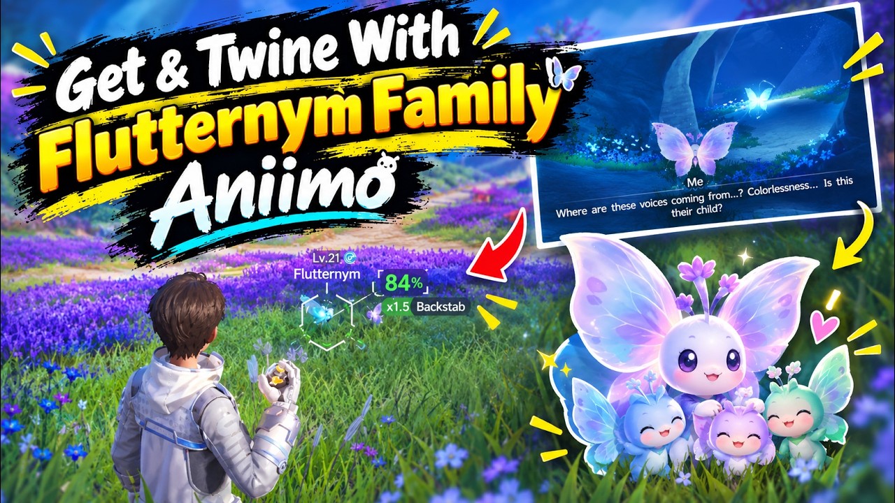 How To Get & Twine With Flutternym Family Aniimo (The Land of Dancing Illusions Quest)!