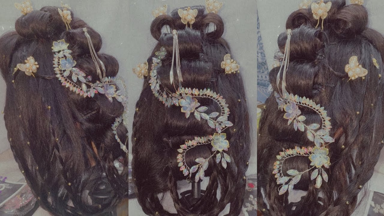 Beautiful hairstyle for wedding/ hairstyle for wedding/ hairstyle for girls ✨