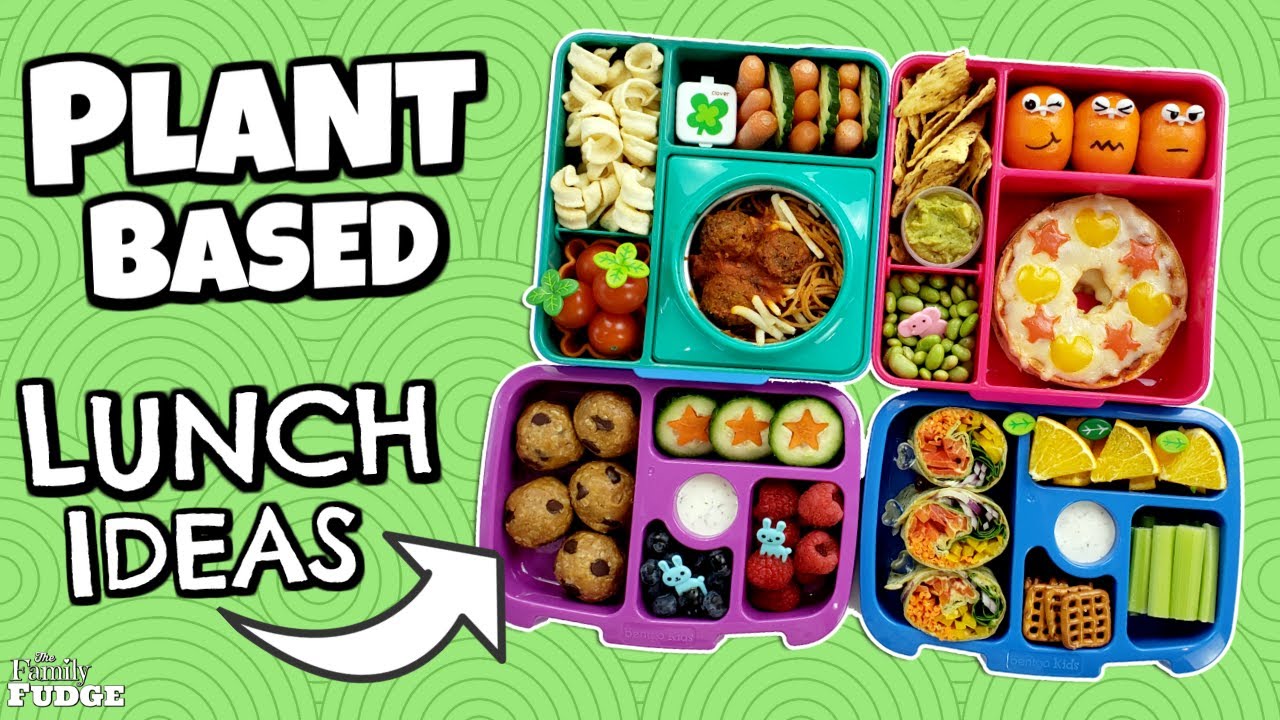 4 Plant-Based Meals for Kid's LUNCHBOXES! | Bunches of Lunches