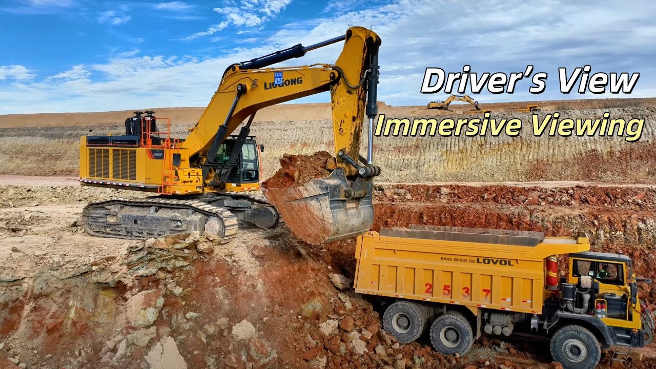 Inside the Cab: Operating a Giant LiuGong 995F Excavator in China's Largest Open-Pit Mine