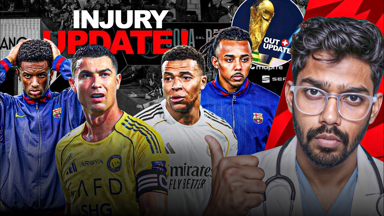 Mbappe out for Worldcup ? Ronaldo Injured, Balde and Kounde INJURY UPDATE ! 