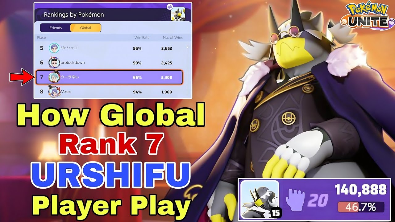 How Global Rank 7 URSHIFU Player Play&nbsp;SURGING STRIKES URSHIFU | Pokemon Unite