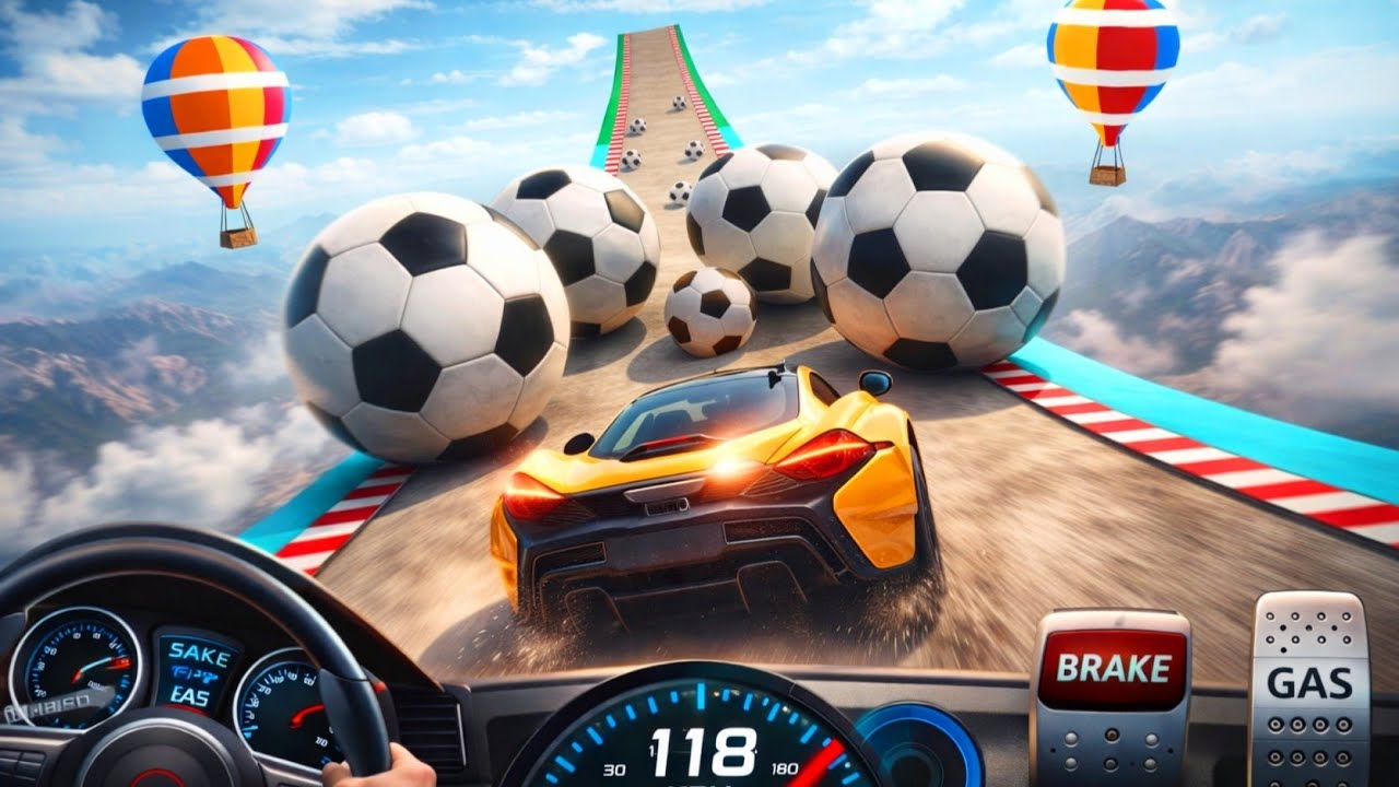 Mega Ramp Amazing Car Racing 3D - Extreme Car Stunts - Android Gameplay 