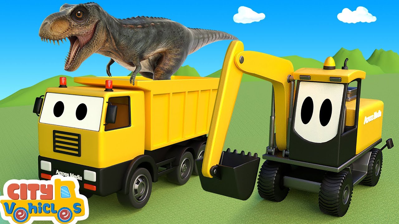 Construction vehicles rescue dump truck which fall into river -Excavator,Bulldozer, crane truck
